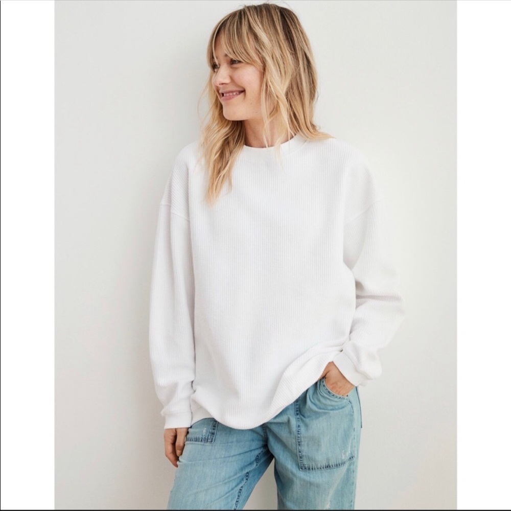 NWOT Aerie Love Corded Oversized Sweatshirt
